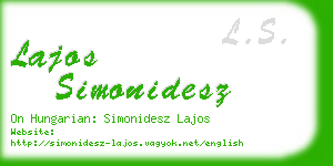 lajos simonidesz business card